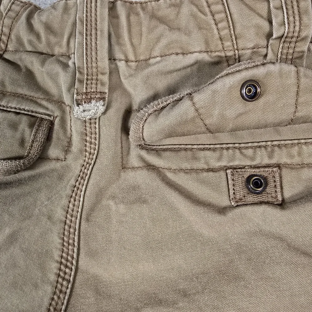 Old Navy Surplus Co Boys 7 Cargo Pants Khaki Beige Zipper Ankle Vintage Y2K 2007